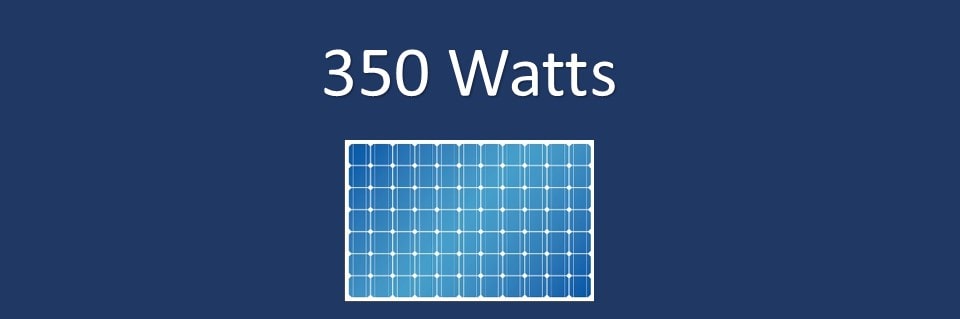 What is a 350 Watt Solar Panel Amp Output?